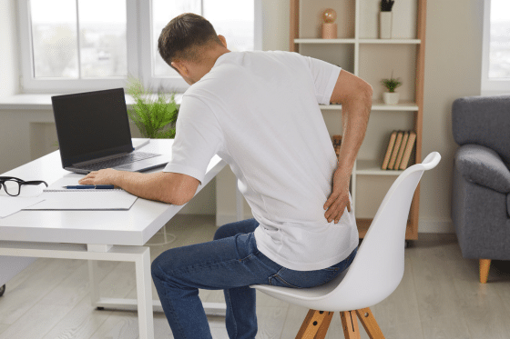 Man with back pain
