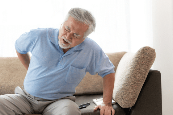 Gentleman with back pain